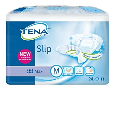 Image of Tena Slip All in One Pads Maxi Medium with ConfioAir Pack of 24 (Eligible for VAT relief the UK)