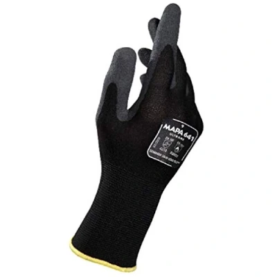 Image of Mapa Professional Ultrane 641 Touch Screen Gloves, Logistics, Warehouse, Mechanics, Builders, Workman, Black Size 7 Small (1 Pair) Protective Work Gloves