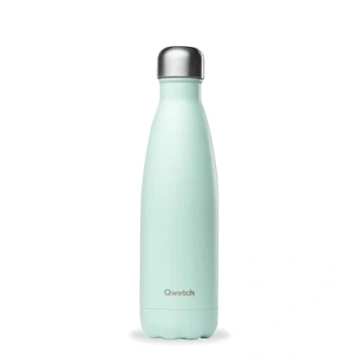 Image of Qwetch Insulated Originals Bottle Pastel Green 500ml Stainless Steel 24h Cold and 12h Hot Waterproof, BPA Free &amp; Reusable
