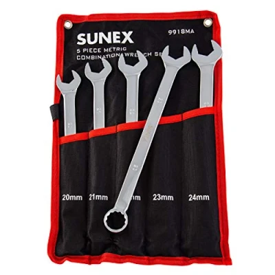Image of Sunex 9918MA V Groove Metric Combination Wrench Set, 5 Piece CRV