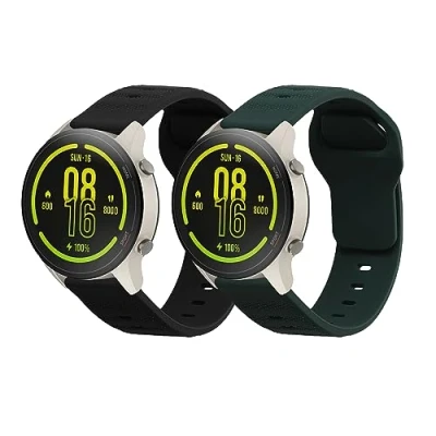 Image of kwmobile Straps Compatible with Xiaomi Mi Watch Color Sport / S1 Active 2x Replacement Silicone Bands