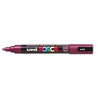Image of Uni Ball Posca Medium Bullet Tip Marker Red Wine