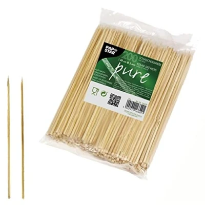 Image of Papstar 16629 Kebab Skewers Wood / Diameter 5 cm Length 40 Pack of 200