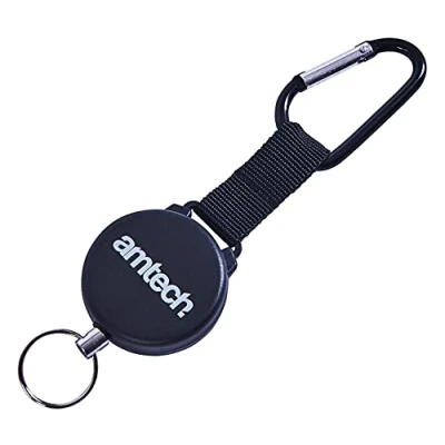 Image of Amtech S6365 Recoil Keyring with Carabiner
