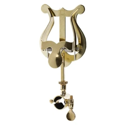 Image of GEWA Marching Music Holder Trumpet Brass Small Lyra 1 Pusher Hinge Ring Ø 14 mm