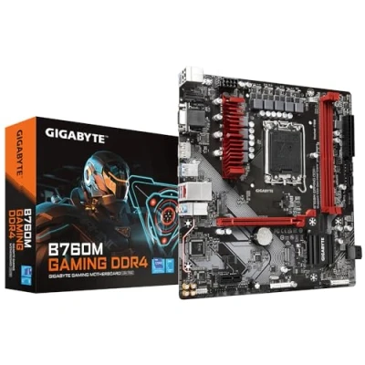 Image of Gigabyte B760M GAMING DDR4 Motherboard Supports Intel Core 14th Gen CPUs, 6+2+1 Phases Digital VRM, up to 5333MHz (OC), 2xPCIe 4.0 M.2, 2.5GbE LAN, USB 3.2 Gen1