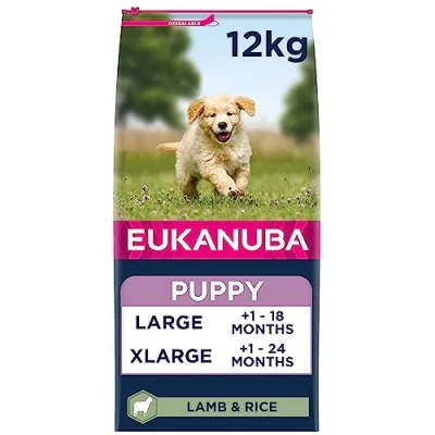 Image of Eukanuba Complete Dry Dog Food for Puppy Large and Giant Breeds with Lamb Rice 12 kg
