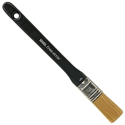 Image of Liquitex 1300601 Professional Freestyle Large Scale Brush, Universal Flat 1 inch,Beige, Silver, Black