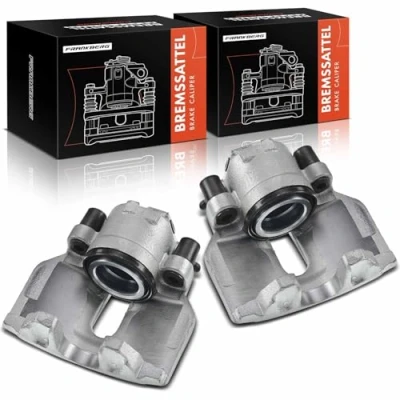 Image of Frankberg 2x Brake Caliper Front axle Compatible with A4 1995 2009 A6 1997 2011 Exeo 2008 2013 Superb I 2001 P.a.s.s.a.t 1996 2005 Replace# 8E0615123A