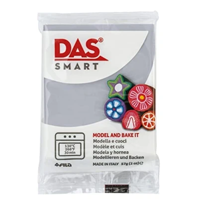 Image of DAS Smart Oven Bake Modelling 56g Clay, Cool Grey, Ideal for Professionals and Hobbyists