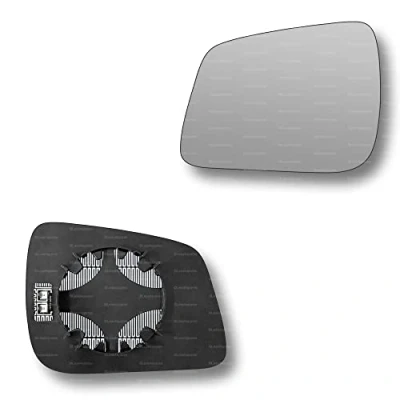 Image of Less4spares Replacement Wing Mirror Glass Left Compatible with Mercedes A Class 2008 2012 CLIP ON Passnager Near Side N/S Heated Convex