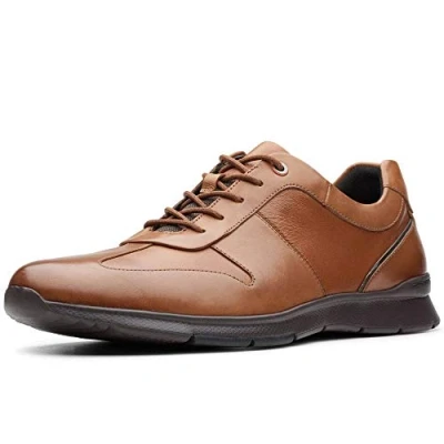 Image of Clarks Un Tynamo Tie, mens Tynamo, Brown (Tan Leather Tan Leather), 7 UK (41 EU)