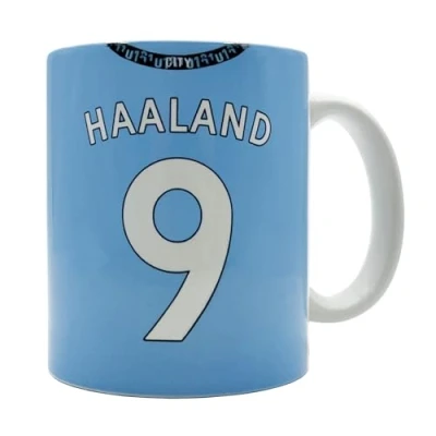 Image of fan originals Manchester Football Legends of City Erling Haaland No.9 Shirt Ceramic Mug