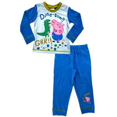Image of Peppa Pig, Boys George Pig Pyjamas, Blue, Age 18 24 Months