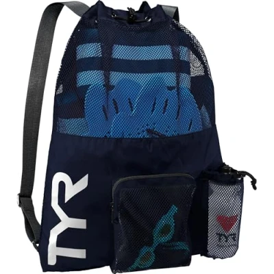 Image of TYR Unisex&#039;s Big Mesh Mummy Backpack Bag, Navy, One Size