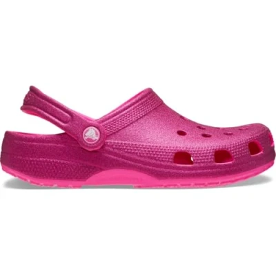 Image of Crocs Classic Glitter Clog Pink Crush Size 7 UK Men/ 8 Women