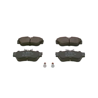 Image of 84206220 Brake pad set BOSCH 0 986 461 753 Low Metallic with anti squeak plate, bolts/screws accessories VOLKSWAGEN: Transporter 4