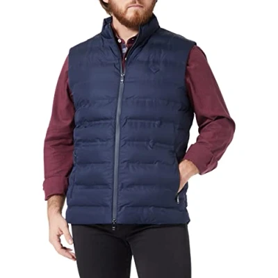 Image of Hackett London Men&#039;s LW Gilet Jacket, Blue (Navy), M