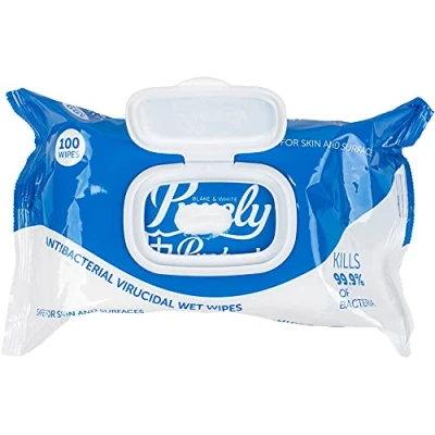 Image of Sanisafe DF445 Anti Viral Surface Wipe, 200mm Width, 300mm Length, Pack of 100