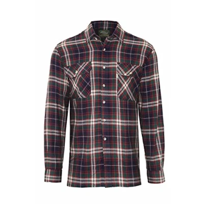 Image of Champion Mens Country Style Kempton Casual Long Sleeve Shirt Blue L