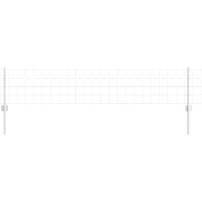 Image of vidaXL Euro Fence with 5 U Posts Silver 0,4x10 m Steel