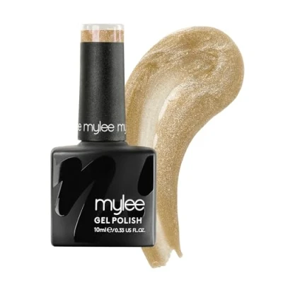Image of Mylee Gel Nail Polish 10ml [Fields of gold] UV/LED Soak Off Art Manicure Pedicure for Professional, Salon &amp; Home Use [Fine Glitters Range] Long Lasting Easy to Apply