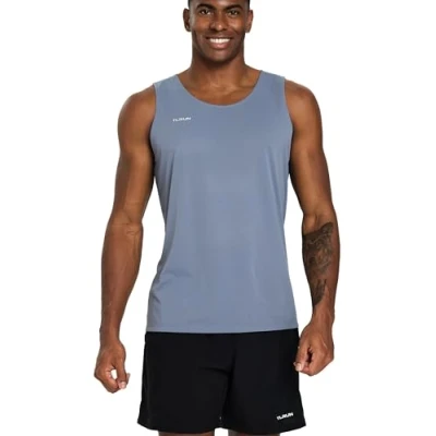 Image of TLRUN Men&#039;s Running Tank Top Ultra Lightweight Marathon Singlet Shirts Dry Fit Workout Sleeveless T Shirts(XX Large Gray)
