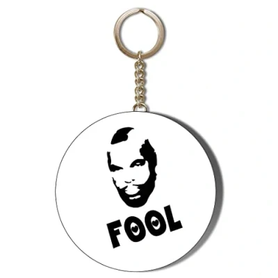 Image of Gift Insanity MR T FOOL WHITE 58mm LONG CHAIN KEYRING
