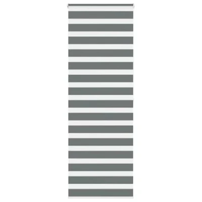 Image of vidaXL Zebra Blind Dark Grey 75x200 cm Fabric Width 70.9 Polyester