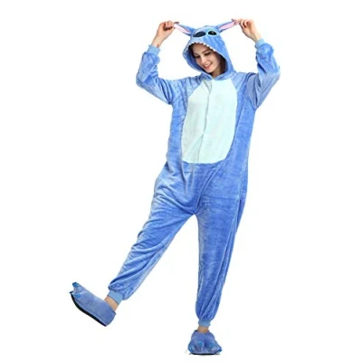 Image of NC Joystart Adult Onesie Animal Pajamas Unisex Carnival Halloween Cosplay Costume Sleepwear (X Large, Blue)