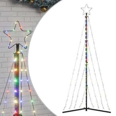 Image of vidaXL LED Christmas Tree 339 LEDs Colorful 187 cm