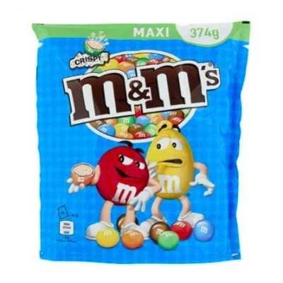 Image of M&amp;M Chocolate Crispy Candy M&amp;M&#039;s Maxi Total Weight 374 Grams