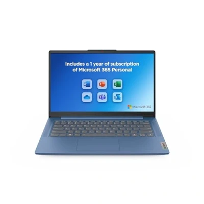 Image of Lenovo IdeaPad Slim 3 14 inch Full HD Laptop Intel N100 4GB RAM 128GB SSD Windows 11 Home in S mode Abyss Blue