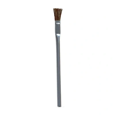 Image of MG Chemicals 855 5 Technical Cleaning Brush with 6&quot; Tin Handle, Horse Hair Bristles, Silver, 1/4&quot; Length x 3/8&quot; Width
