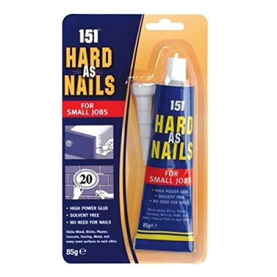 Image of Hards AS Nails Super Adhesive 85g Bonds Wood, Plastic, Brick, Glass, Metal, Ceramics