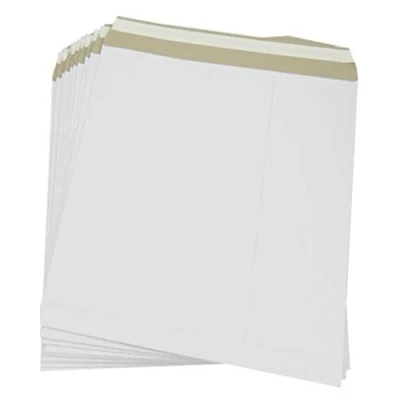 Image of 200 Strong 12&quot; Record Vinyl LP White Cardboard Self Seal Mailers Envelopes New