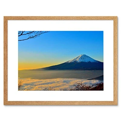 Image of Wee Blue Coo Landscape Landmark Japan Mount Fuji Framed Wall Art Print