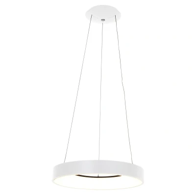 Image of Ring Sled Cylindrical Pendant Ceiling Light White Matt