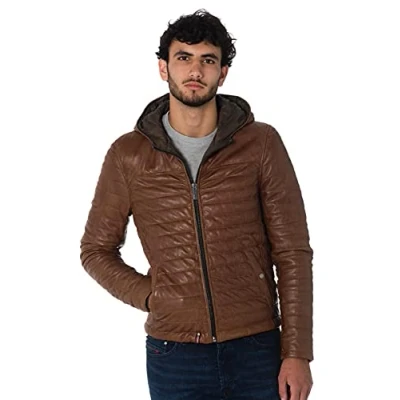 Image of Oakwood Men&#039;s AURELIEN 3 Jacket, Brown (Cognac 0507), X Large
