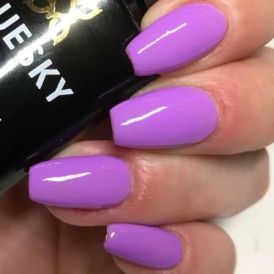 Image of BLUESKY Gel Polish, Lilac Dust, A58, 10 ml, Soluble Nail Purple, Pastel, Neon (Curing Under UV/LED Lamp Required) Pack of 1 (x)