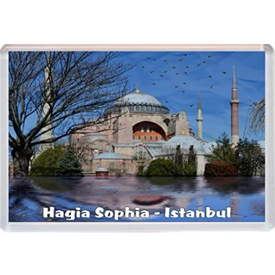 Image of Hagia Sophia Istanbul Turkey Jumbo Fridge Magnet 96 x 67 mm Size BBSM2151