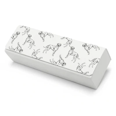 Image of Cute Dalmatian Dog Printed Eyeglass Case Hard Shell Glasses Protection Clamshell Unisex Portable Spectacle Box