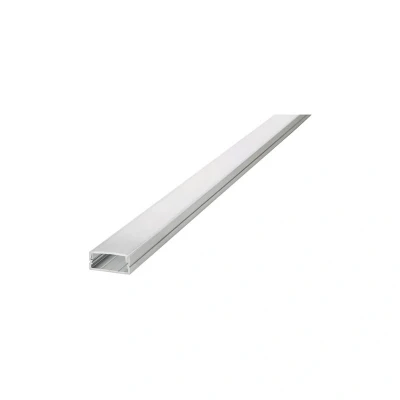 Image of Surface Mount Frosted Diffuser 23x10mm Aluminium Profile Rail 1 Metre Integral LED