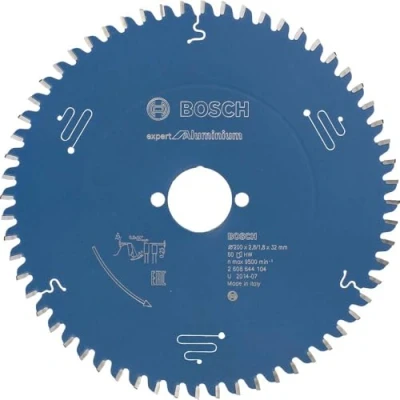 Image of Bosch 2608644104 EXALH 60 Tooth Top Precision Circular Saw Blade, 0 V, Blue