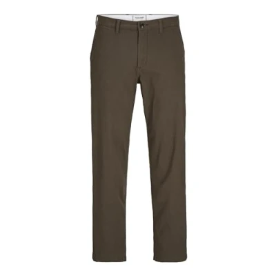 Image of JACK &amp; JONES Men&#039;s Jpstkane Jjdave Chino Trousers, Wren, 28 W/32 L