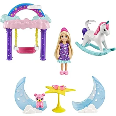 Image of Barbie Dreamtopia Chelsea Princess Doll &amp; Fairytale Sleepover Playset