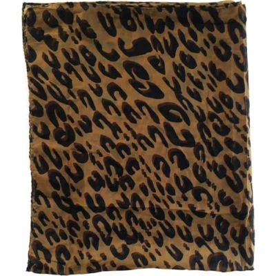 Image of Ladies Royal Pattern Leopard Animal Print Chiffon Scarf