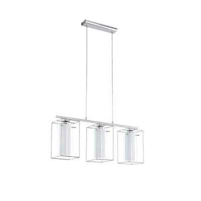Image of Eglo Loncino 1 Pendant Light, Metal, 60 W, White