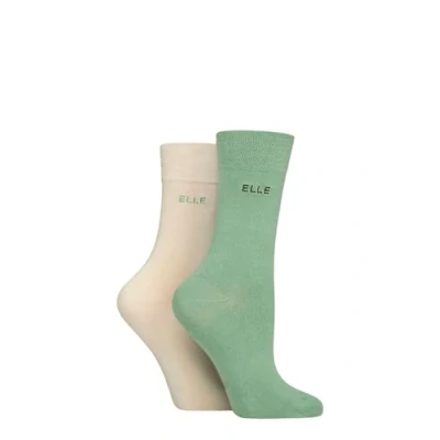 Image of Women&#039;s 2 Pair Elle Plain Bamboo Fibre Socks Forager 4 8