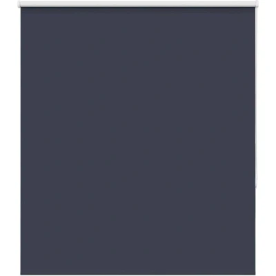Image of vidaXL Roller Blind Blackout Marine 140x175 cm Fabric Width 136.6 Polyester